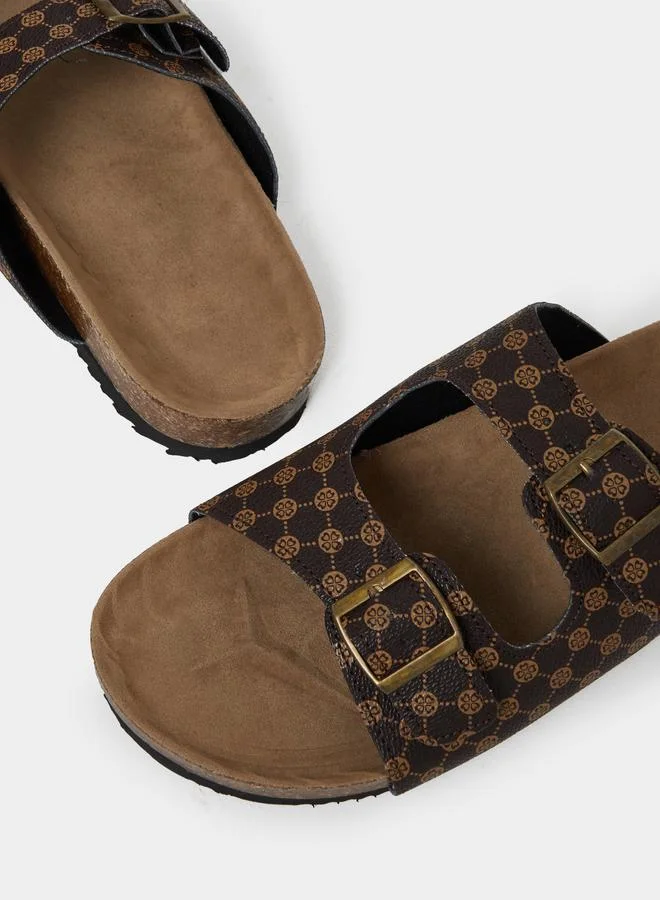 تايك تو Take Two Buckle Detail Slip-On Sandals