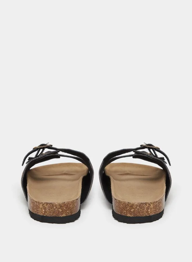 تايك تو Take Two Buckle Detail Slip-On Sandals