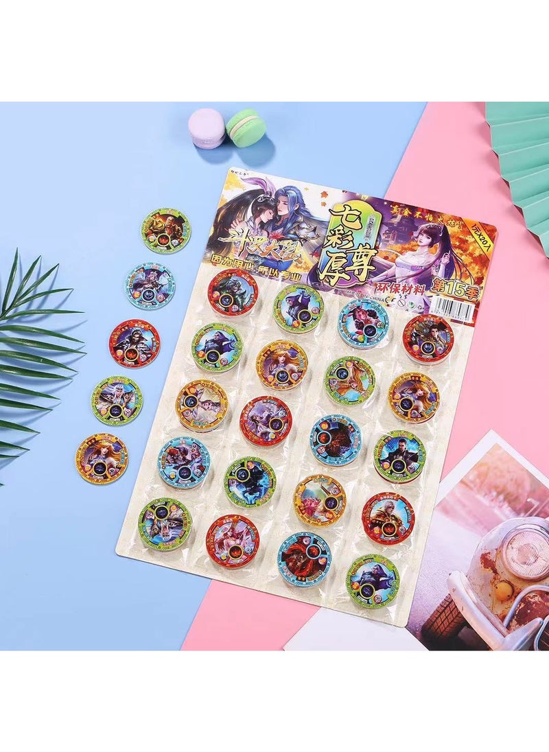 Generic - Ultraman Round Cards Waterproof Thickened Childrens Toy Set Douluo Mainland 100 Thickened Round Cards - Image 1