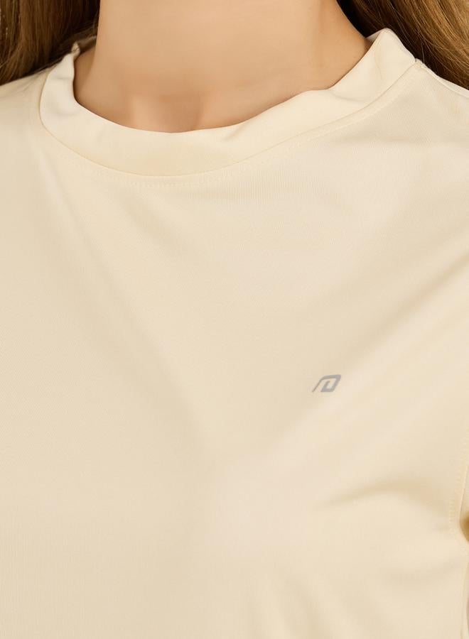 Styli Logo Round Neck Basic Short Sleeves Top  - Image 3