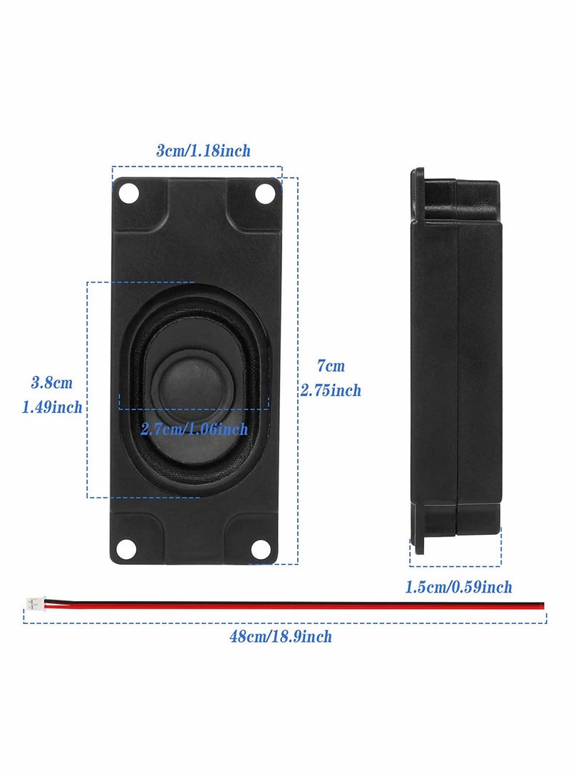 SYOSI Wired Speaker Mini Loundspeaker for Small Electronic Projects Advertising Machines LCD TV Monitors 4Pack Black  - Image 5