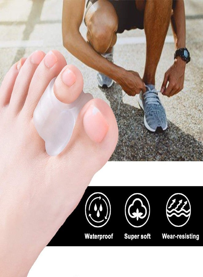 Welnove 10 Pack Toe Separators Bunion Corrector Toe Corrector-Gel Big Toe Spacers（1st/2nd Toe） Great for Relief Bunion-Hallux Valgus-Overlapping Toes Support - Clear - Image 2