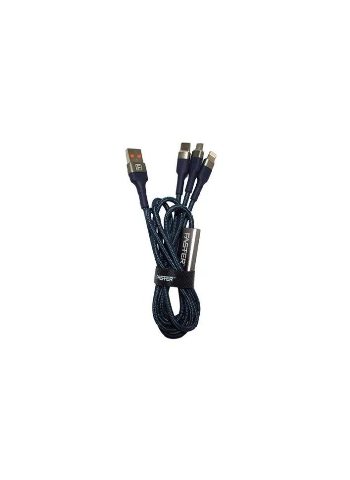 Faster 3in1 Mobile  Data Cable  - Image 1