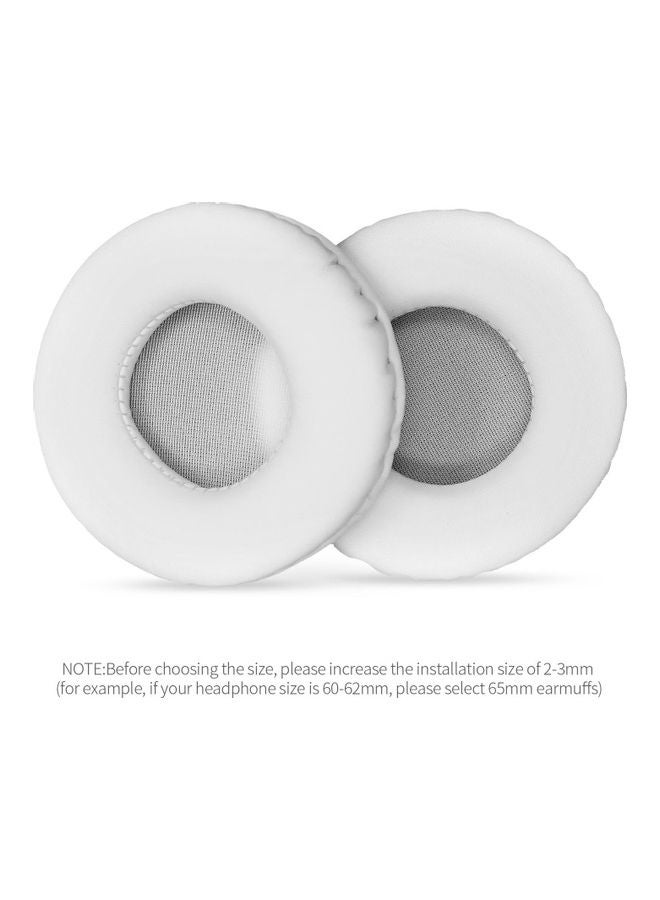 Replacement PU Leather Ear Pads Cushions for AKG/Sennheiser Headphones 55mm White - Image 5