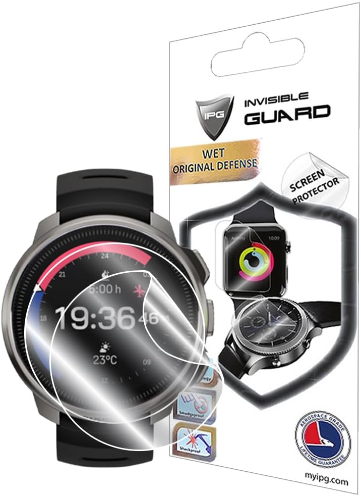 IPG for Suunto Ocean Dive Computer GPS Watch Hydrogel Screen Protector 2 Units Invisible HD Clear Film Anti Scratch GuardSmoothSelfHealingBubble Free for Ocean - Image 1
