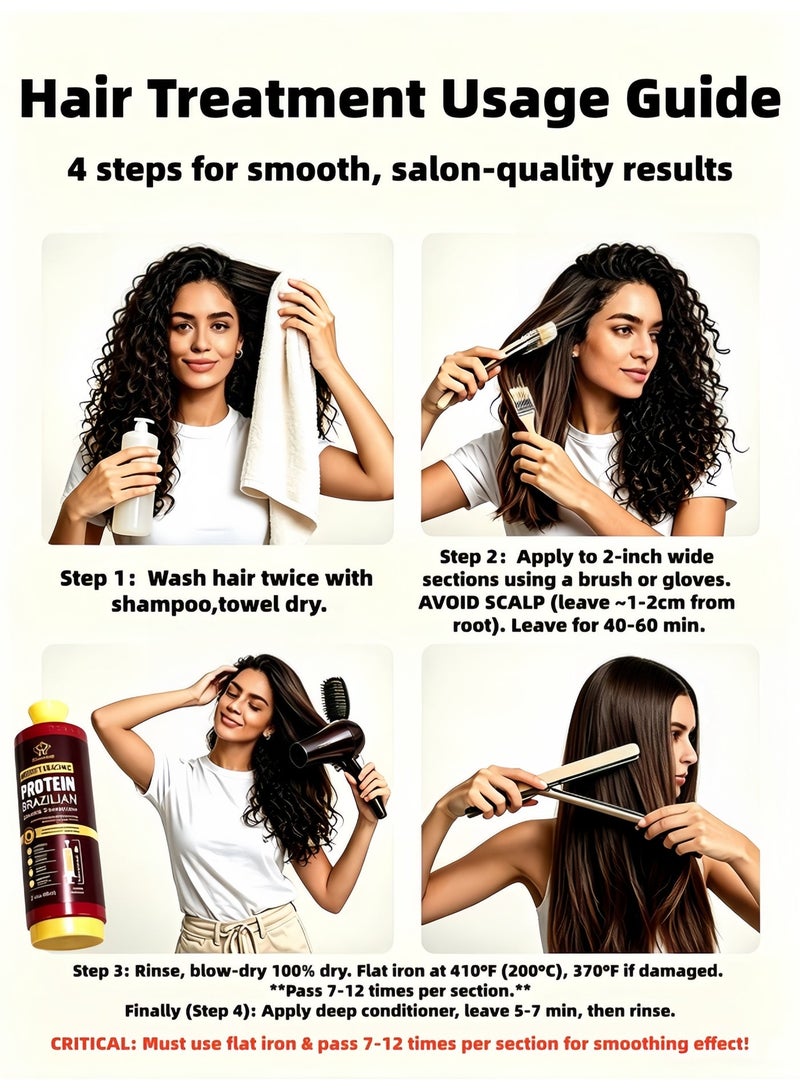 STARPLEX Brazilian Keratin Treatment 800ml – Smoothing & Moisturizing for Dry, Frizzy Hair | Deep Repair with Argan Oil & Proteins | Salon Professional Care - Image 4