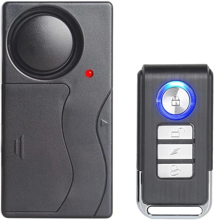 Lancoon Wireless Anti-Theft Vibration Alarm, 110dB Loud Sensitivity Adjustable Motion Sensor Burglar Security System for Door Window Bike Motorcycle Motorhome - Image 1