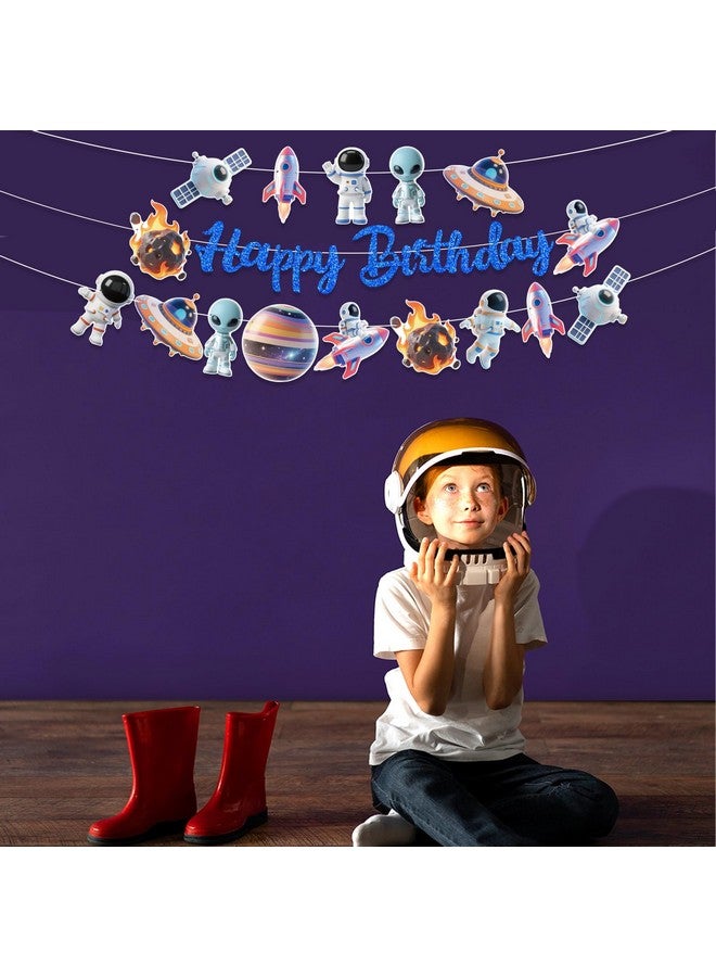 TBEEJ Space Party Banners 3Pcs Happy Birthday Garland Banners for Boy Girls Theme Baby Shower Birthday Party Supplies - Image 4