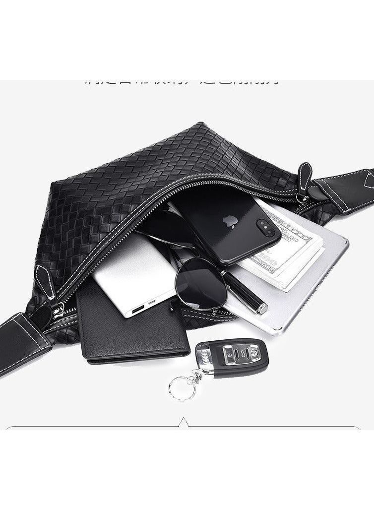 REBENUO Small bag easy to carry for travel high qualitY for work wings for storing papers and phone multiple uses adjustable shoulder strap black model 9611 - Image 3
