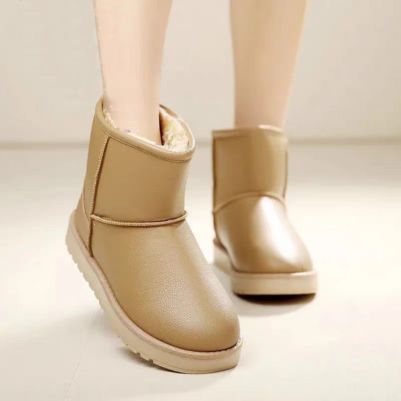 Winter Warm High-Top Womens Snow Boots Fur-Lined Long Tube KDL-PU022 Khaki