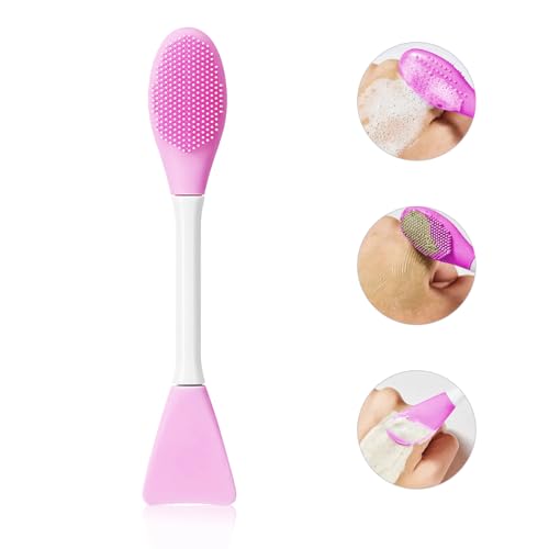 Gleva Silicone Face Mask Brush Beauty Tool, Facial Mud Mask Applicator, Clay Mask, Facial Mask Brushes, Flexible Charcoal Mask Brush for Girl & Women (Rose) - Image 2