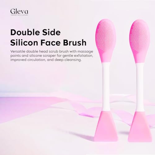 Gleva Silicone Face Mask Brush Beauty Tool, Facial Mud Mask Applicator, Clay Mask, Facial Mask Brushes, Flexible Charcoal Mask Brush for Girl & Women (Rose) - Image 5