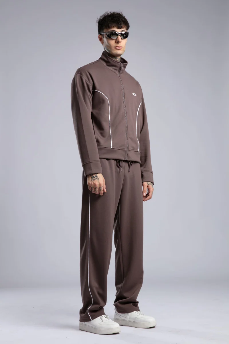 Catch Striped Detail Zip-Up Sweatshirt