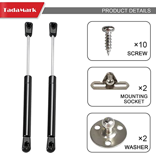 TadaMark 2 Pcs 10 Inch 10lbs45N Gas Strut Spring Shock for Cabinet Truck Toy Box Toolbox Lid Lift Support - Image 3