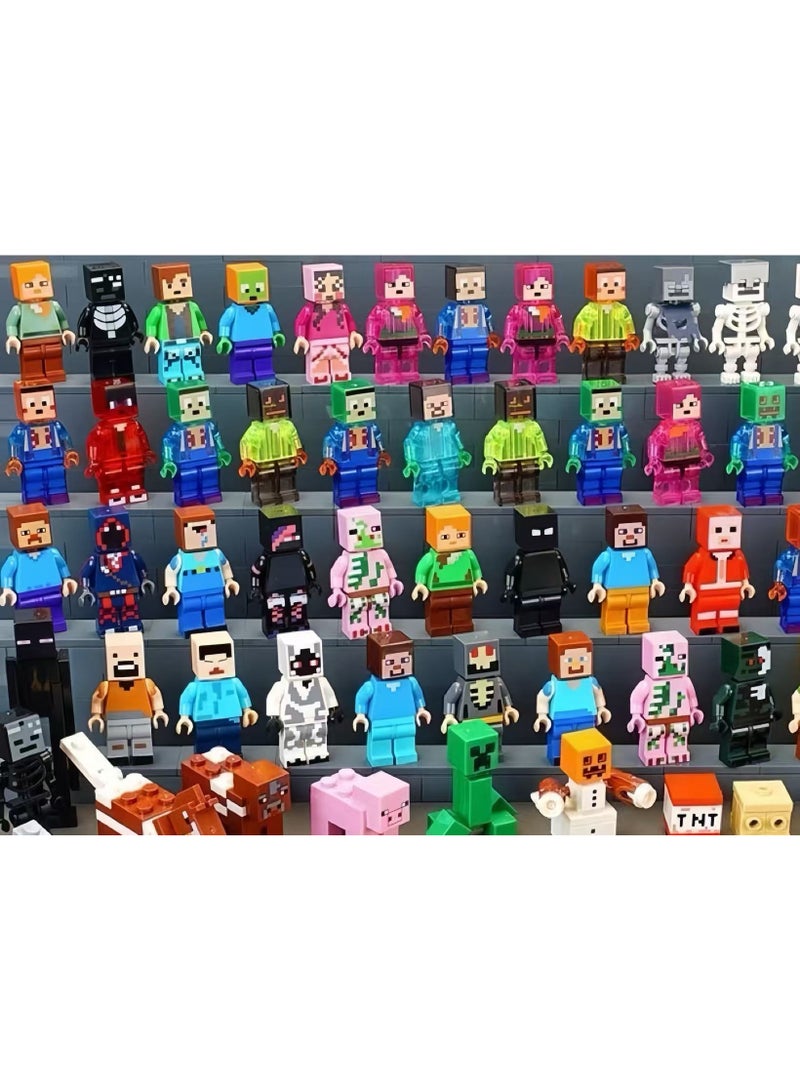 ماين كرافت 20 قطعة من شخصيات مكعبات البناء عالمي هدية تعليمية للأطفال لعبة تجميع للأولاد (نمط عشوائي) - Image 1