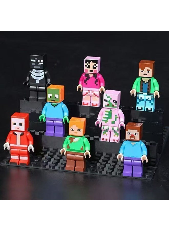 ماين كرافت 20 قطعة من شخصيات مكعبات البناء عالمي هدية تعليمية للأطفال لعبة تجميع للأولاد (نمط عشوائي) - Image 2