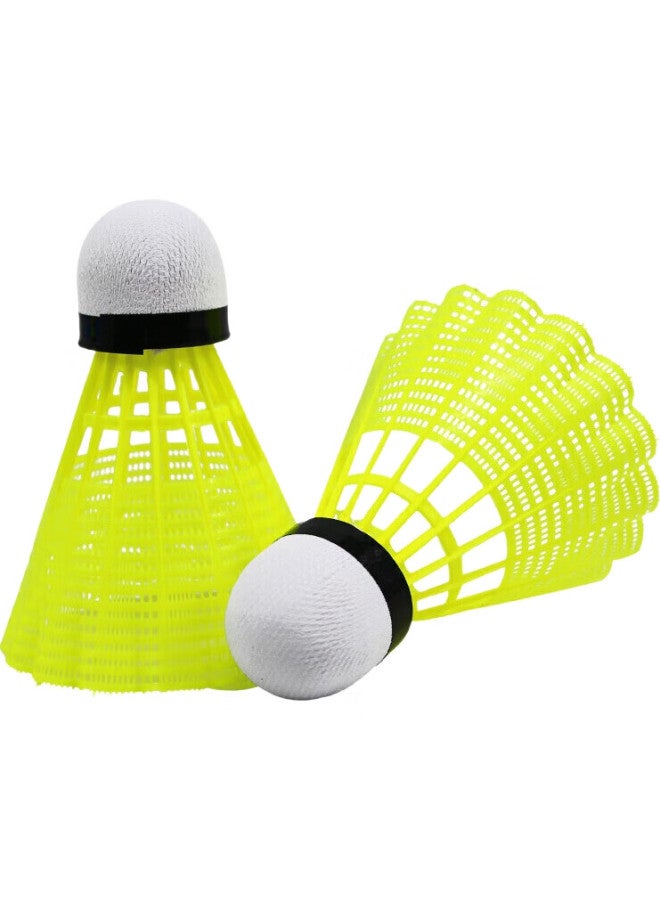 Dhs (Double Happiness) Durable Training Nylon Badminton Shuttlecocks, Plastic Practice Shuttlecocks, 6-Pack, Yellow, Eg60Y - Image 3