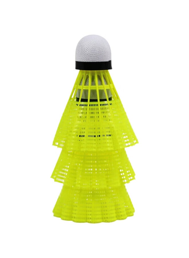 Dhs (Double Happiness) Durable Training Nylon Badminton Shuttlecocks, Plastic Practice Shuttlecocks, 6-Pack, Yellow, Eg60Y - Image 1