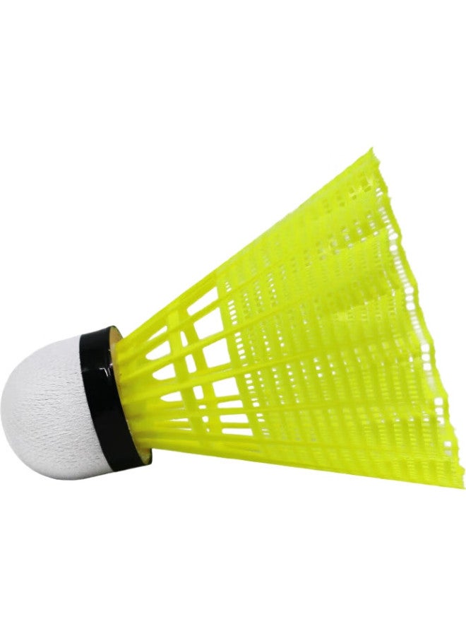Dhs (Double Happiness) Durable Training Nylon Badminton Shuttlecocks, Plastic Practice Shuttlecocks, 6-Pack, Yellow, Eg60Y - Image 2