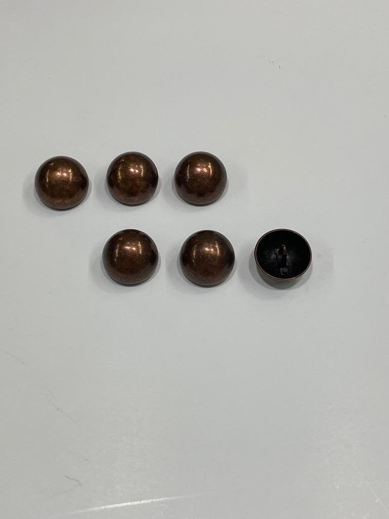 Karan Tuhafiye Coat Jacket Trench Coat Button Domed Special Coating Matte Copper Antique 6 Piece Set 2.2 cm - Image 3