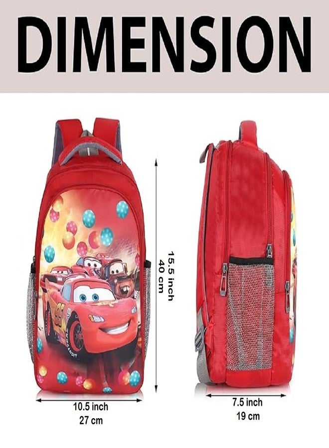 RBM New Cartoon Racing Car Theme Printed Kids School Backpack | Lightweight Waterproof School Bag For Boys & Girls | For Nursery To 2nd Class Students (RHMBAG11) - Image 4