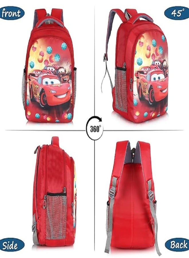 RBM New Cartoon Racing Car Theme Printed Kids School Backpack | Lightweight Waterproof School Bag For Boys & Girls | For Nursery To 2nd Class Students (RHMBAG11) - Image 3