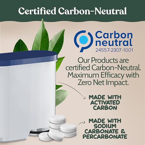 Roobi Cleaning Tablets & Filters Compatible with Philips Saeco. Includes 16 Espresso Cleaning Tablets & 4 Water Filters. Carbon Neutral Philips Cleaner Kit. 1 Year Supply. - Image 3