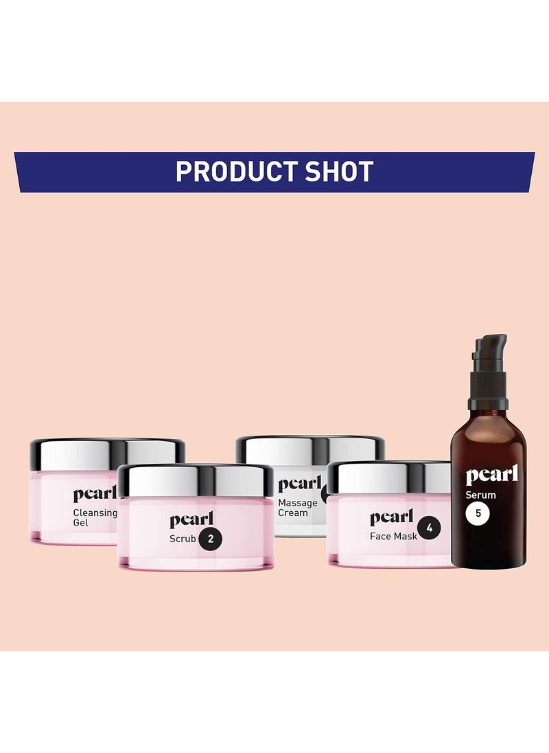 W2 W2 Why Wait Pearl SnoWhite Facial Kit Pearl Cleansing Gel Scrub Massage Cream Face Mask Serum  - Image 5