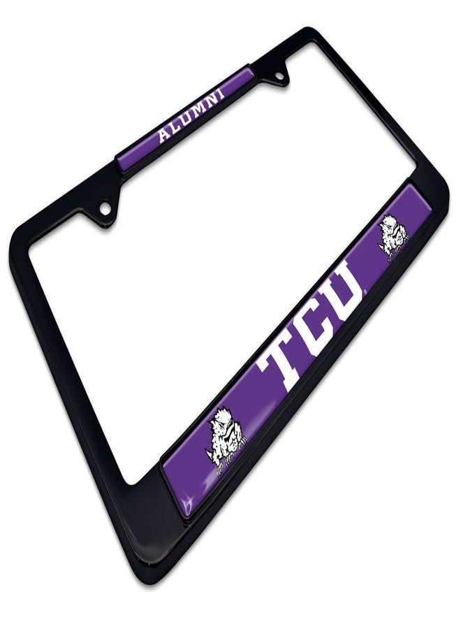 Elektroplate Officially Licensed TCU Horned Frog Alumni 3D Doming Black All-Metal Standard Size License Plate Frame Tag Holder for Cars/SUVs/Trucks Weatherproof Automotive Accessory - Image 4