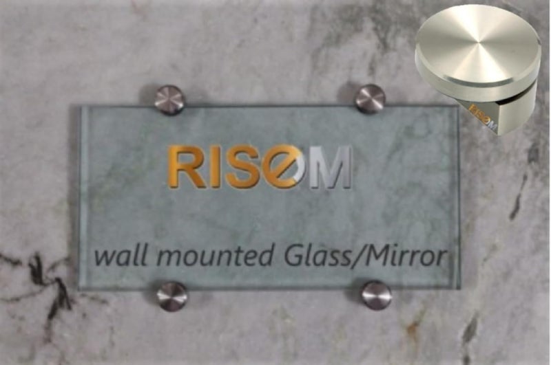 RISEOM حامل مرايا/أكواب ذو شكل نصف دائري من RiseOm، قطر 6 مم، مصنوع من الفضة، عبوة تحتوي على 20 قطعة - Image 3