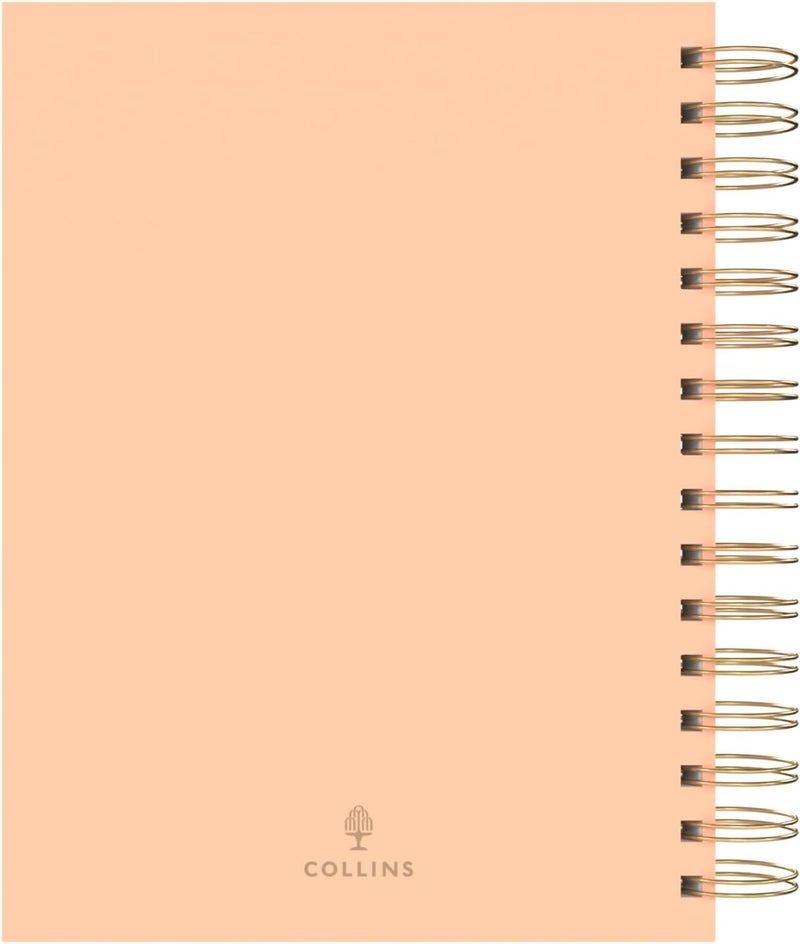 Collins - Scandi - 2026 12 Month Calendar Year Planner, Day-To-Page with 1/2 Hourly Appointments Diary, A5 Wiro Bound Hard Cover - Peach (E-PW51.51-26) - Image 3