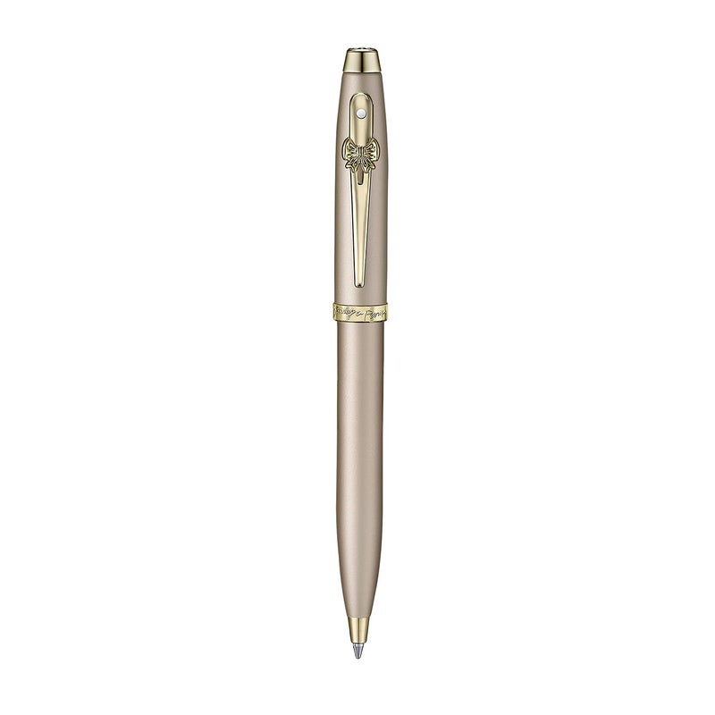 Sheaffer 100 Eip 9377 Champagne Gold Ballpoint Pen With Champagne Gold Trims And Bow-Shaped Clip Emblem - Image 3