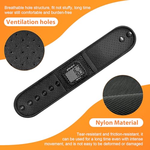 NESKLA Ankle Straps for Fitness Trackers, Soft Adjustment Pedometer Ankle Band Compatible with Fitbit, Breathable Mesh Sports Ankle Strap for Men and Women- Black (Pedometer Not Included) - Image 2