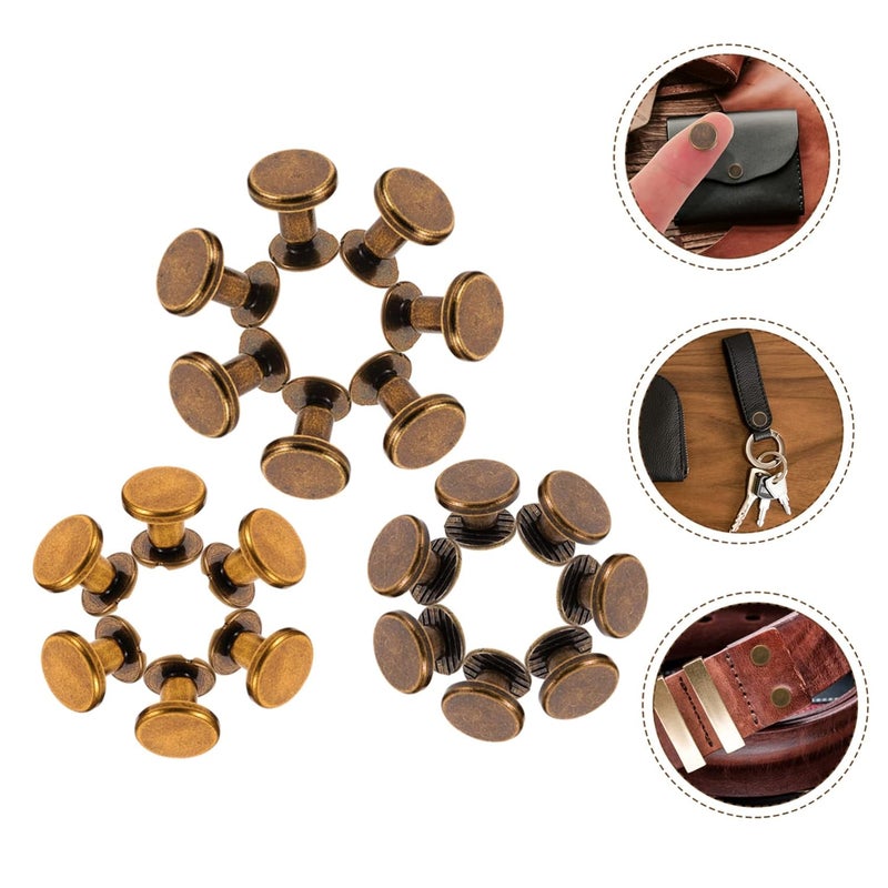 مجموعة براغي نحاسية متنوعة لأعمال الحرف اليدوية وتجميع القصاصات وتجليد الجلود - Image 4