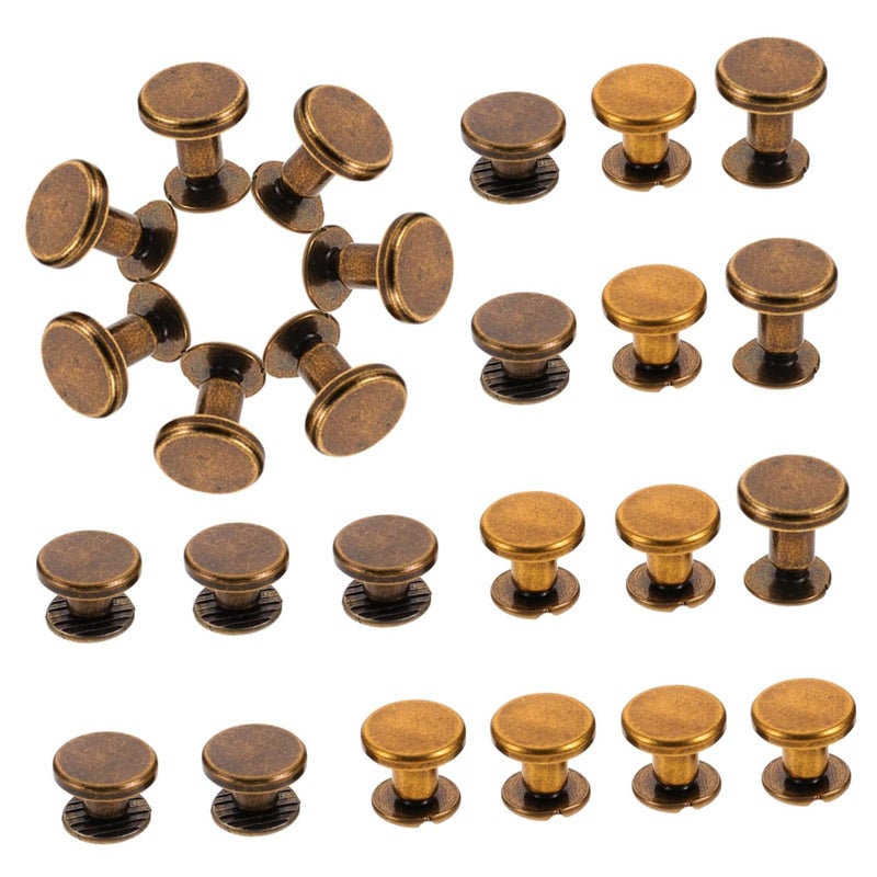 مجموعة براغي نحاسية متنوعة لأعمال الحرف اليدوية وتجميع القصاصات وتجليد الجلود - Image 1