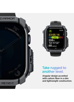 Spigen Rugged Armor for Apple Watch Series 10 (46mm) Case Cover Durable TPU (2024) - Dark Gray  - Image 3