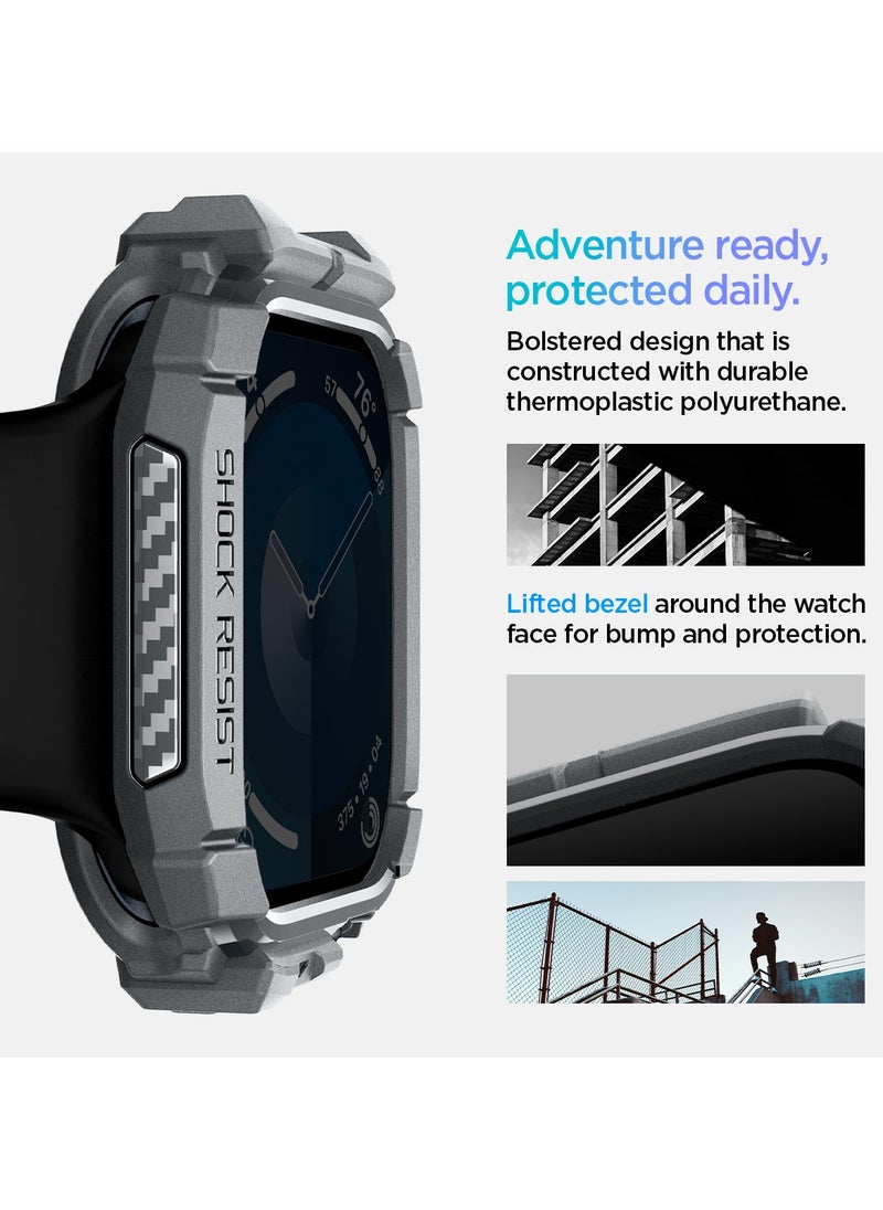 Spigen Rugged Armor for Apple Watch Series 10 (46mm) Case Cover Durable TPU (2024) - Dark Gray  - Image 4