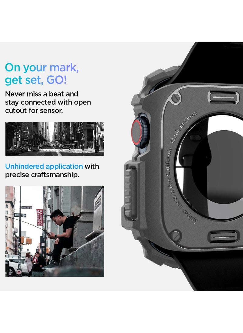 Spigen Rugged Armor for Apple Watch Series 10 (46mm) Case Cover Durable TPU (2024) - Dark Gray  - Image 5