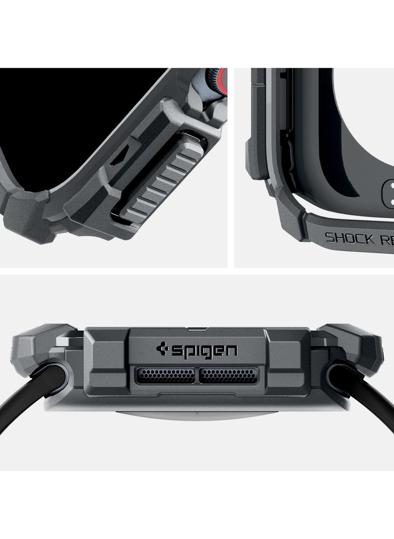 Spigen Rugged Armor for Apple Watch Series 10 (46mm) Case Cover Durable TPU (2024) - Dark Gray  - Image 2