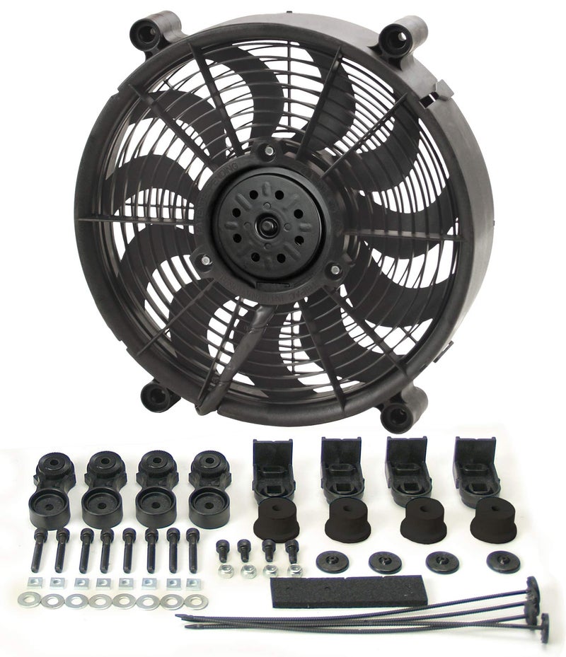 Derale 16212 12" High Output Radiator Fan , Black - Image 1