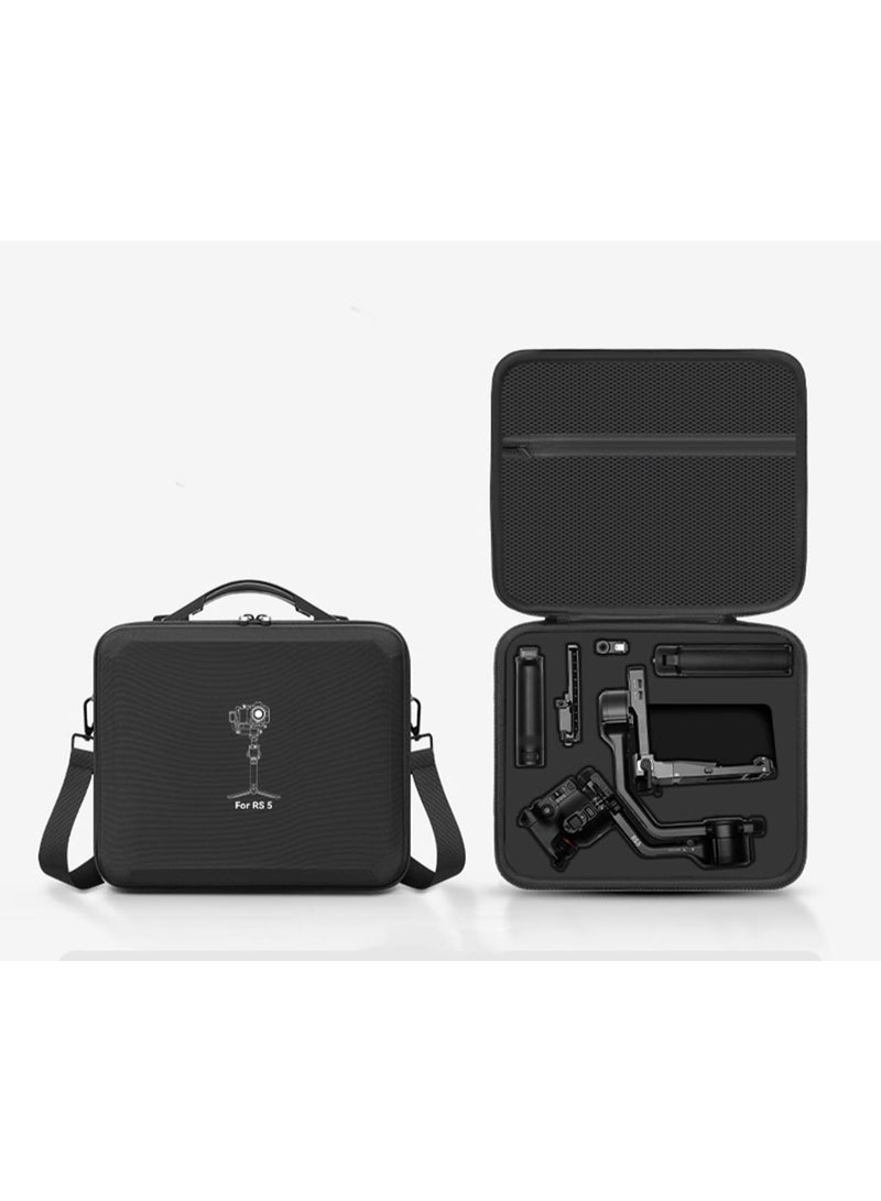 Shoulder Bag for DJI Ronin RS 5, Anti-pressure Storage Box PU Leather Leica Cloth Hardshell Carrying Case Suitcase for DJI Ronin RS5 Gimbal Stabilizer Accessories - Image 1