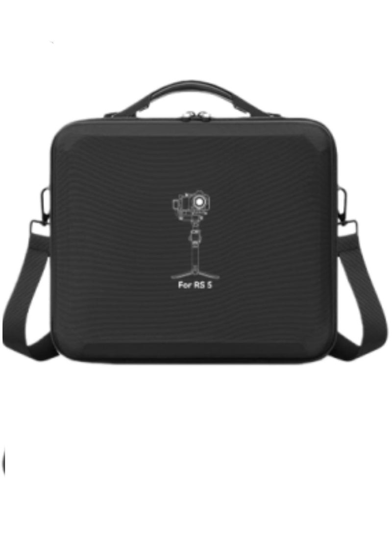 Shoulder Bag for DJI Ronin RS 5, Anti-pressure Storage Box PU Leather Leica Cloth Hardshell Carrying Case Suitcase for DJI Ronin RS5 Gimbal Stabilizer Accessories - Image 2