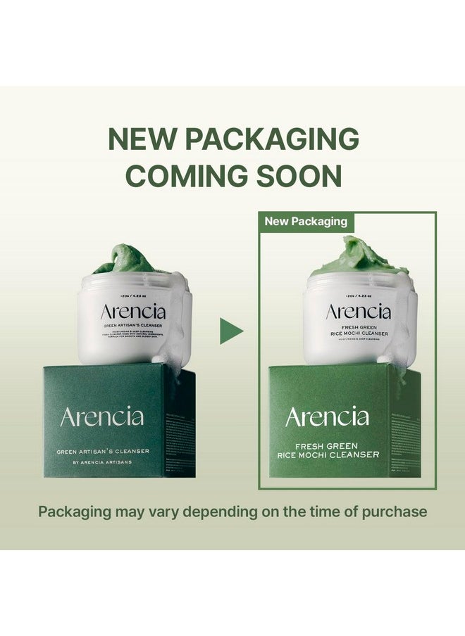 arencia Arencia Korean Rice Mochi Face Cleanser - Face Mask, Foaming Cleanser, Gentle Scrub All in One - Deep Cleansing, Moisturizing, Pore Minimizing, Removing Blackhead- with Rice Water & Green Tea, Mugwort  - Image 2