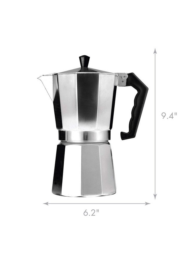Primula Classic Stovetop Espresso and Coffee Maker, Moka Pot for Italian and Cuban Café Brewing, Greca Coffee Maker, Cafeteras, 9 Espresso Cups, Silver - Image 2
