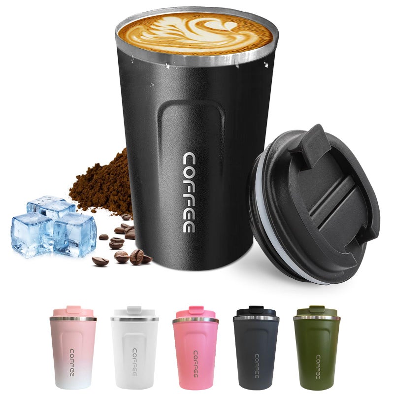 SPLMIFA Travel coffee mugs spill-proof and leak-proof, reusable coffee cups with lids, stainless steel vacuum thermos coffee tumblers,thermal insulation cups for men and women hot & cold drinks - Image 1