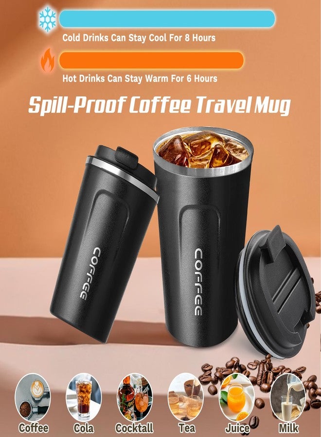 SPLMIFA Travel coffee mugs spill-proof and leak-proof, reusable coffee cups with lids, stainless steel vacuum thermos coffee tumblers,thermal insulation cups for men and women hot & cold drinks - Image 2