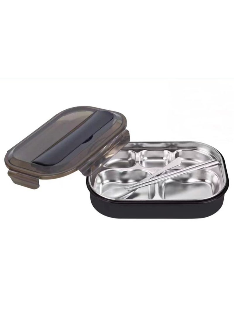 ALMUFARREJ Stainless Steel Lunch Box with Spoon and Chopsticks for Kids and Adults 