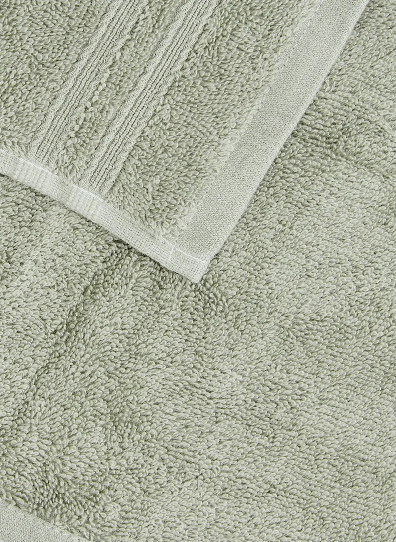Matalan 4 Pack Sage Green 100% Egyptian Cotton Face Cloths