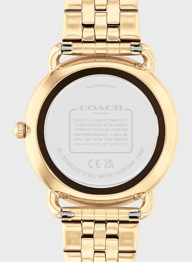 COACH 2-Hand Elliot Collection Quartz Movement Watch For Women With Gold-Tone Stainless Steel Bracelet - 14504349 - Image 2