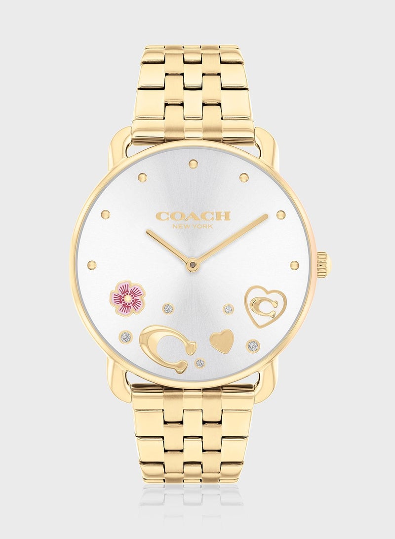 COACH 2-Hand Elliot Collection Quartz Movement Watch For Women With Gold-Tone Stainless Steel Bracelet - 14504349 - Image 1